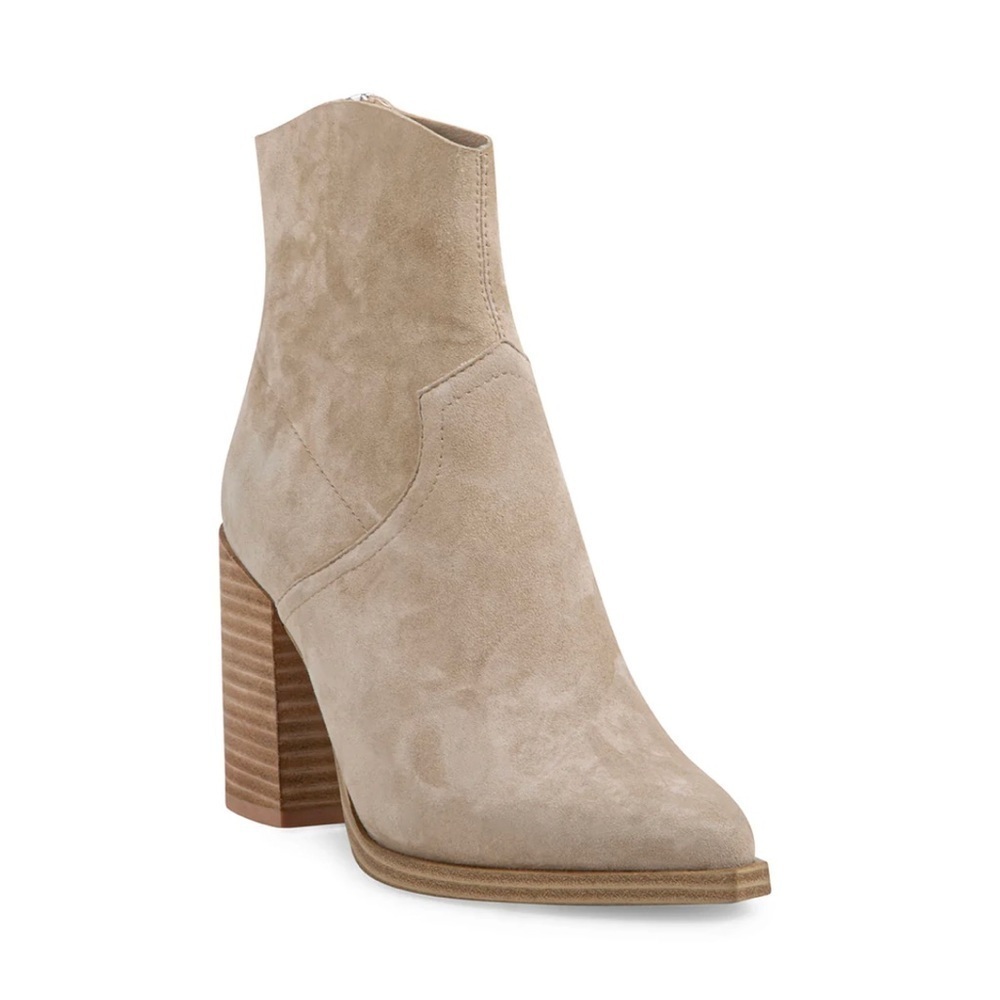 MADDEN GIRL SUEDE BOOTIES TAN SZ 8.5